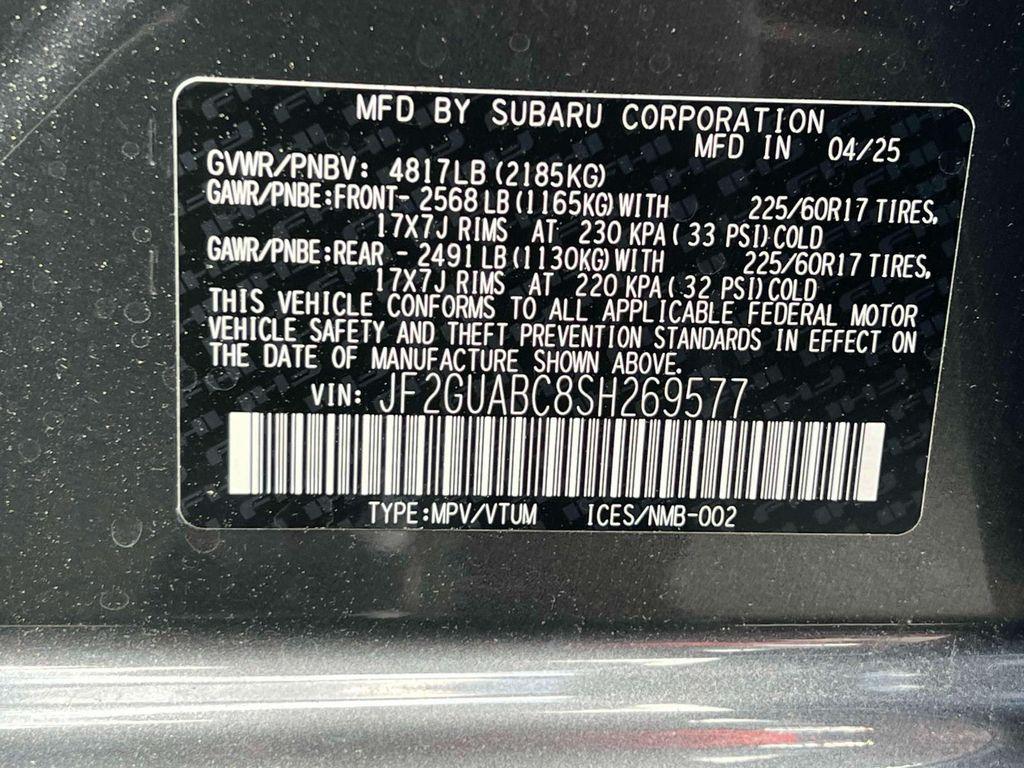 new 2025 Subaru Crosstrek car, priced at $27,676
