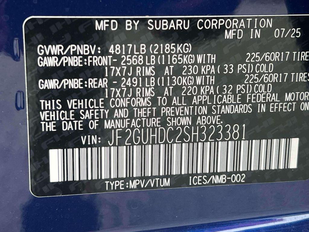 new 2025 Subaru Crosstrek car, priced at $32,039
