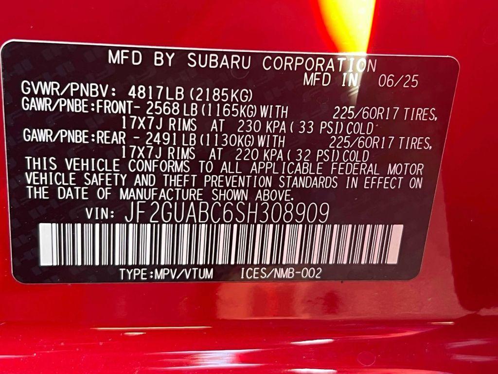 new 2025 Subaru Crosstrek car, priced at $28,545