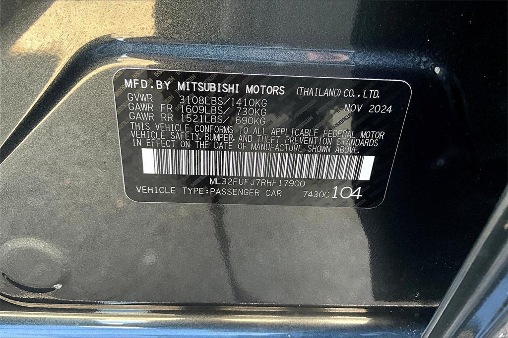 new 2024 Mitsubishi Mirage G4 car, priced at $15,665
