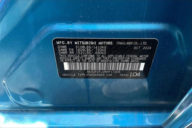 new 2024 Mitsubishi Mirage G4 car, priced at $15,205