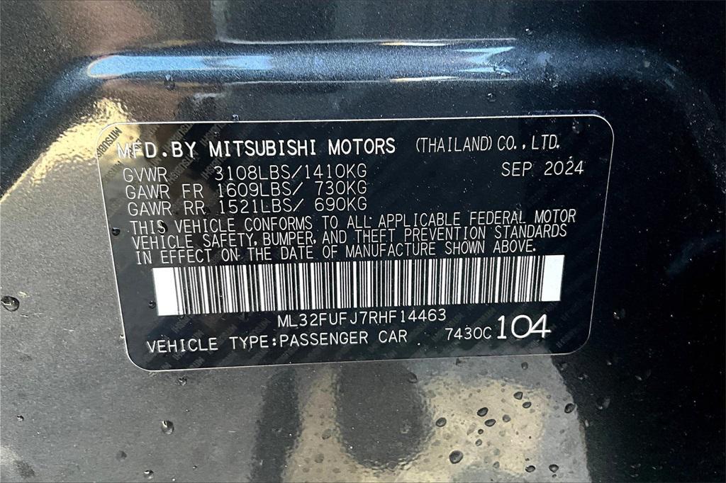 new 2024 Mitsubishi Mirage G4 car, priced at $15,665