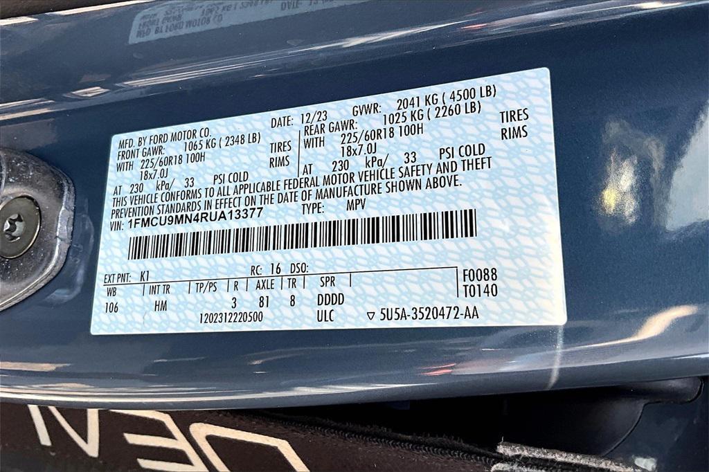 used 2024 Ford Escape car, priced at $22,741