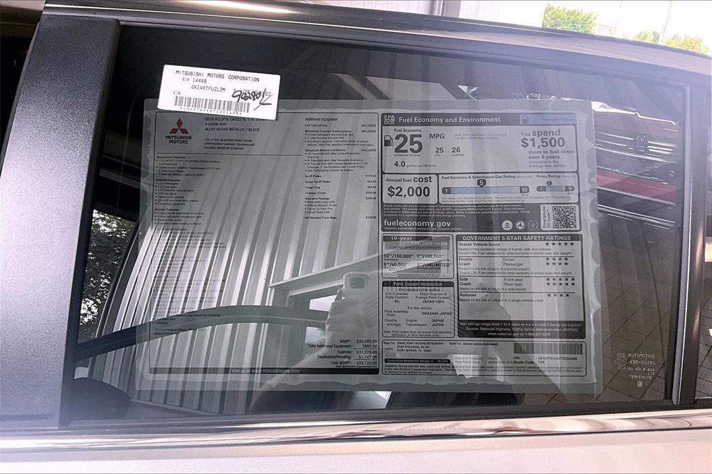 new 2026 Mitsubishi Eclipse Cross car, priced at $29,302