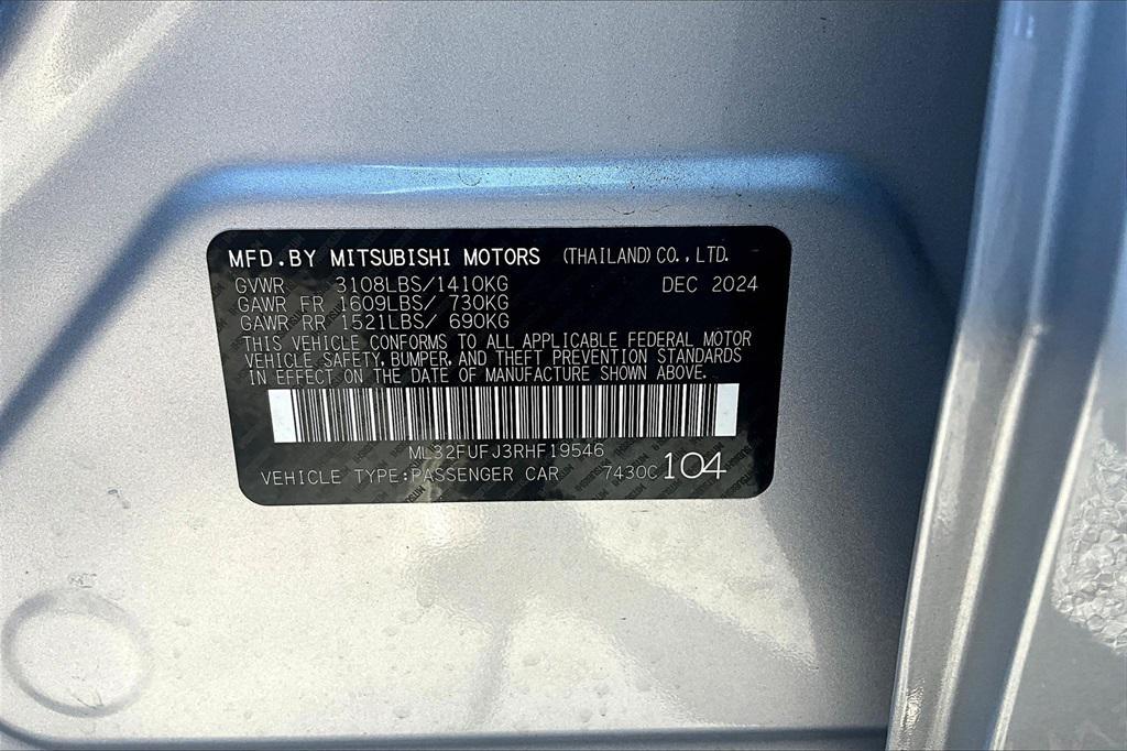 new 2024 Mitsubishi Mirage G4 car, priced at $15,750