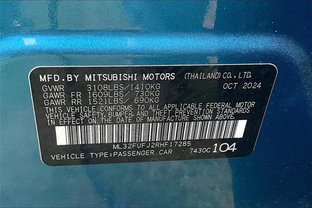 new 2024 Mitsubishi Mirage G4 car, priced at $15,205