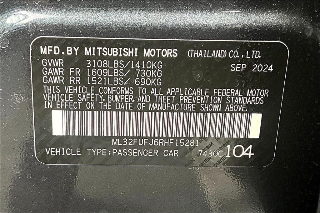 new 2024 Mitsubishi Mirage G4 car, priced at $15,430