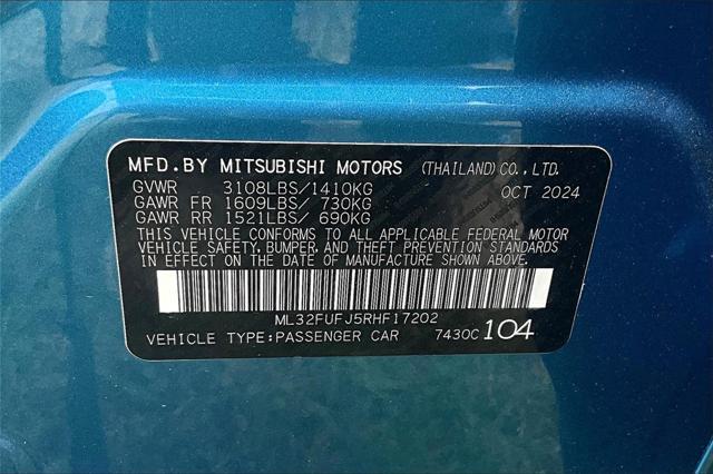 new 2024 Mitsubishi Mirage G4 car, priced at $15,205