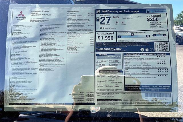 new 2025 Mitsubishi Outlander car, priced at $35,550