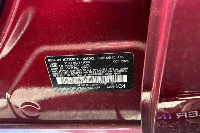 new 2024 Mitsubishi Mirage G4 car, priced at $15,290