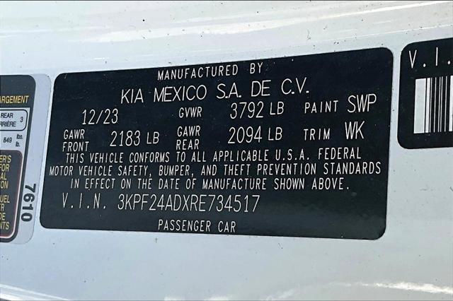 used 2024 Kia Forte car, priced at $17,476