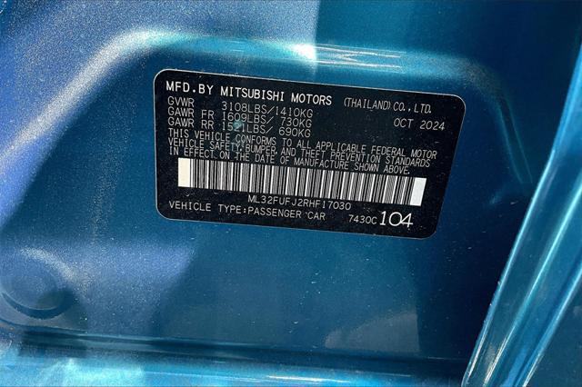 new 2024 Mitsubishi Mirage G4 car, priced at $15,115