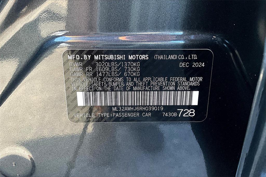 new 2024 Mitsubishi Mirage car, priced at $14,175