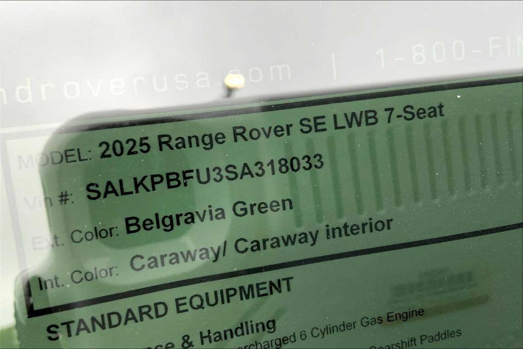 new 2025 Land Rover Range Rover car, priced at $126,010