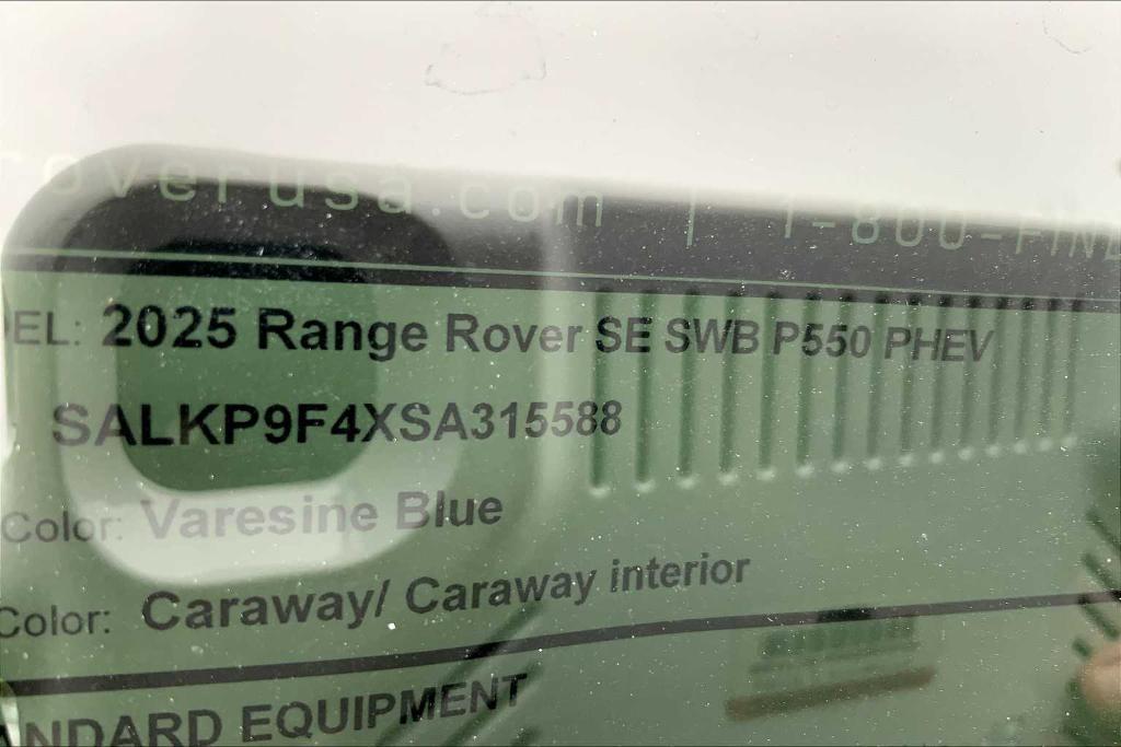 new 2025 Land Rover Range Rover car, priced at $134,475