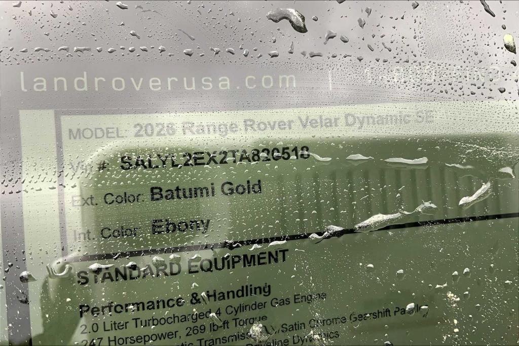 new 2026 Land Rover Range Rover Velar car, priced at $72,350