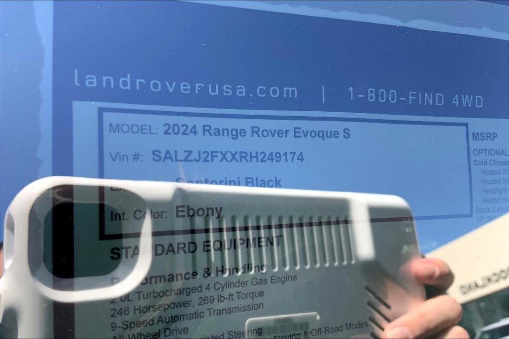 new 2024 Land Rover Range Rover Evoque car, priced at $54,805