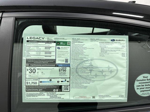 new 2025 Subaru Legacy car, priced at $28,194