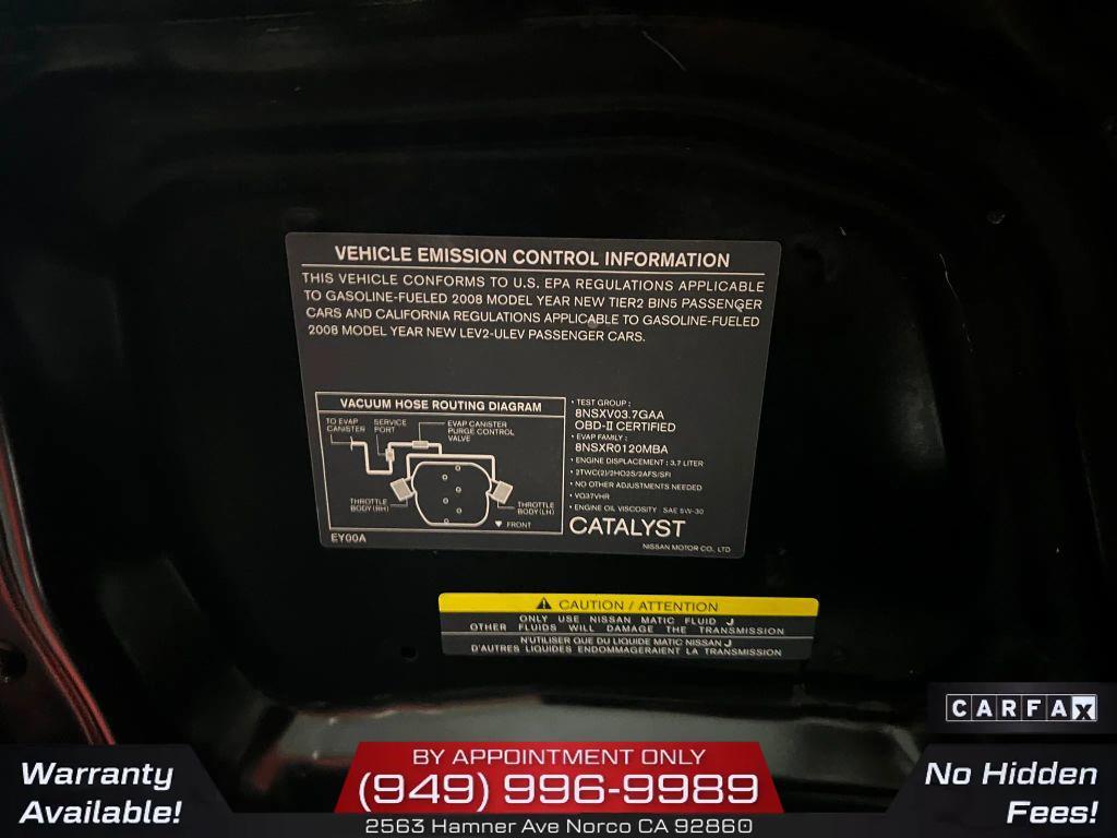 used 2008 INFINITI G37 car, priced at $3,950