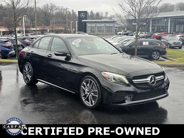 used 2021 Mercedes-Benz AMG C 43 car, priced at $43,986