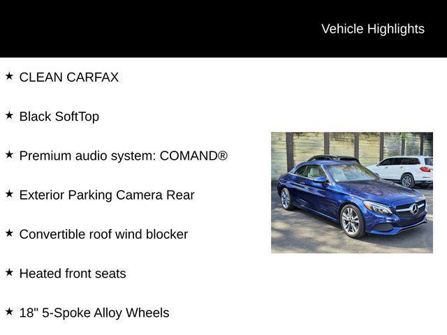 used 2017 Mercedes-Benz C-Class car, priced at $24,478