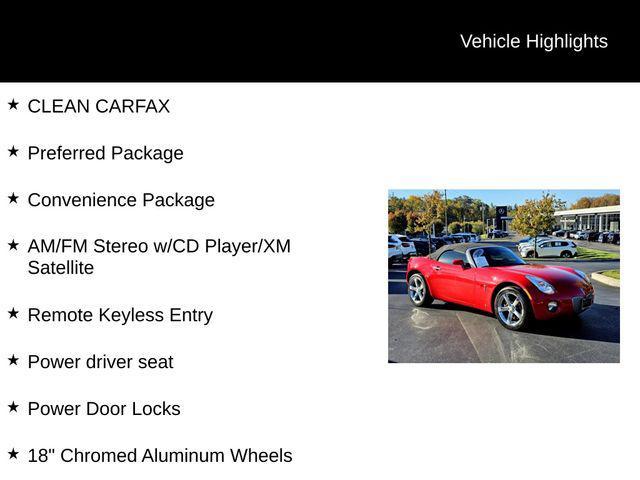 used 2008 Pontiac Solstice car, priced at $11,277