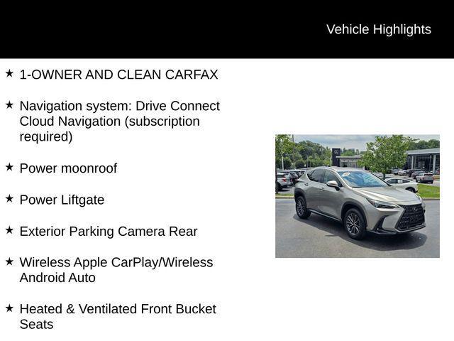 used 2022 Lexus NX 250 car, priced at $38,383