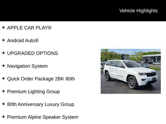 used 2021 Jeep Grand Cherokee car, priced at $30,189