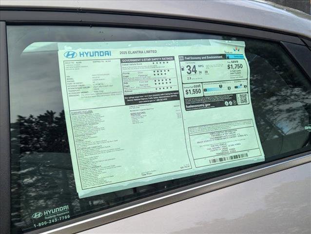 new 2025 Hyundai Elantra car, priced at $27,561