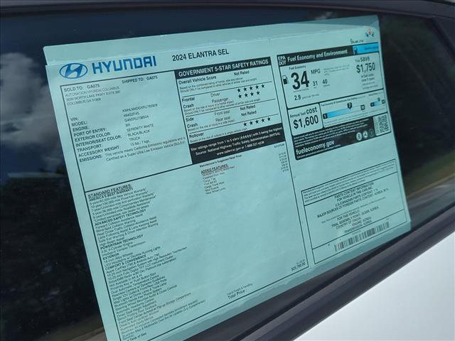 new 2024 Hyundai Elantra car, priced at $24,093