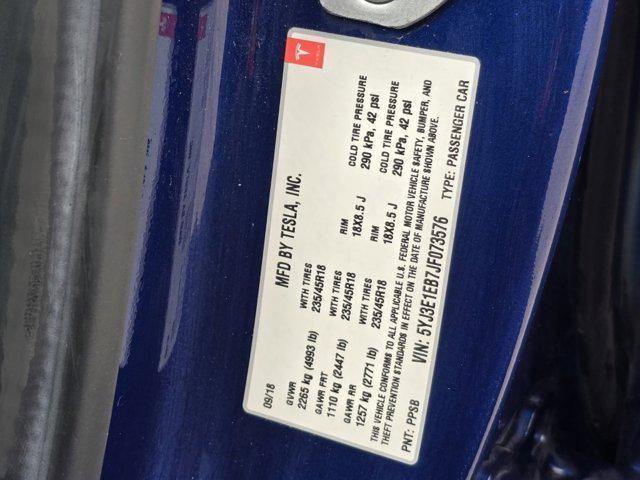 used 2018 Tesla Model 3 car, priced at $18,879