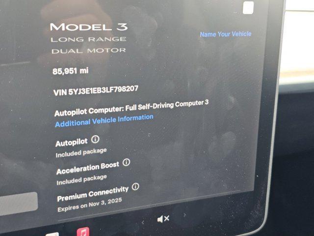 used 2020 Tesla Model 3 car, priced at $19,893