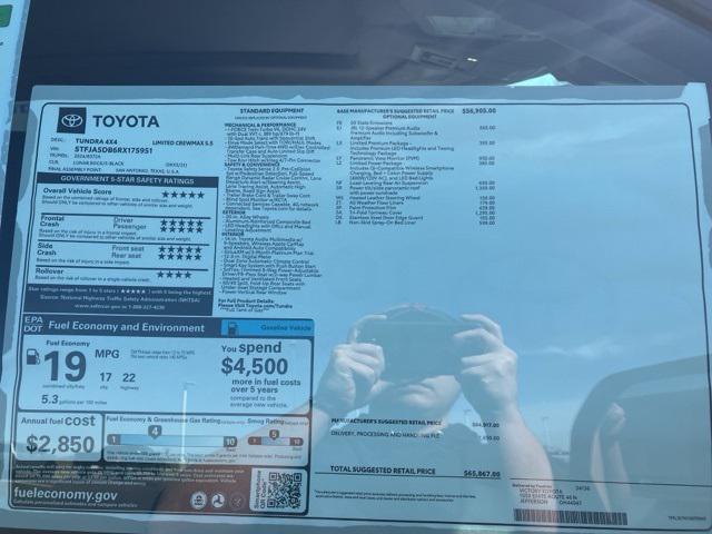 new 2024 Toyota Tundra car, priced at $65,867