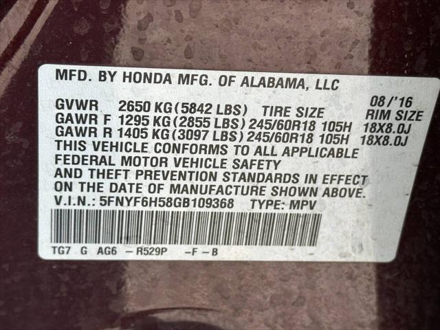 used 2016 Honda Pilot car, priced at $17,977