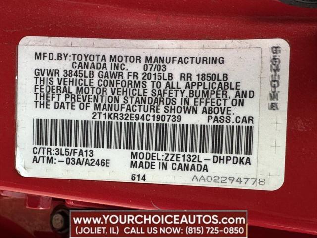 used 2004 Toyota Matrix car, priced at $6,777