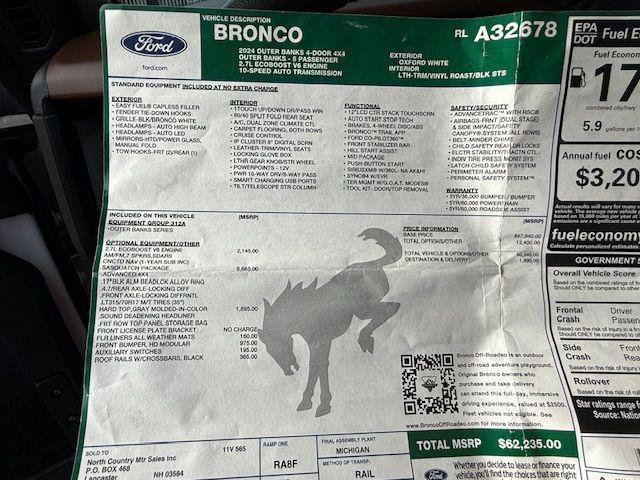 used 2024 Ford Bronco car, priced at $59,890