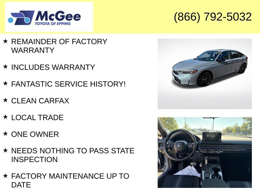 used 2025 Honda Civic Hybrid car, priced at $28,496