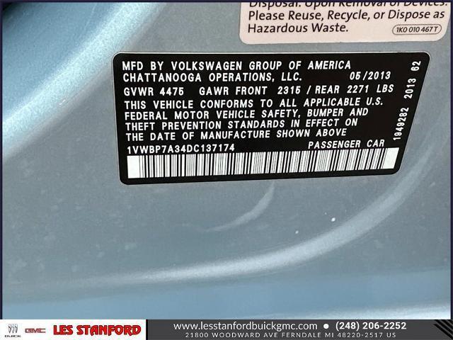 used 2013 Volkswagen Passat car, priced at $7,995