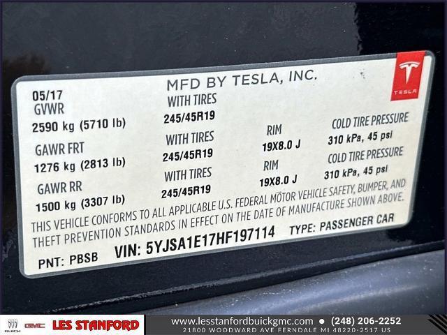 used 2017 Tesla Model S car, priced at $13,795
