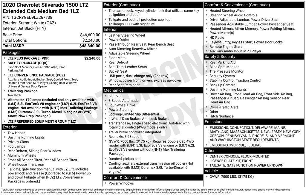 used 2020 Chevrolet Silverado 1500 car, priced at $23,750