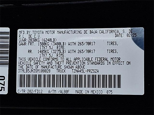 new 2025 Toyota Tacoma car, priced at $51,579