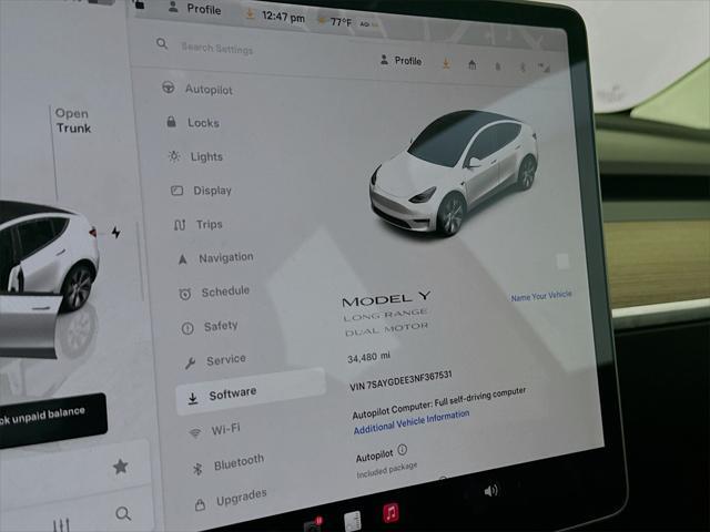 used 2022 Tesla Model Y car, priced at $33,890