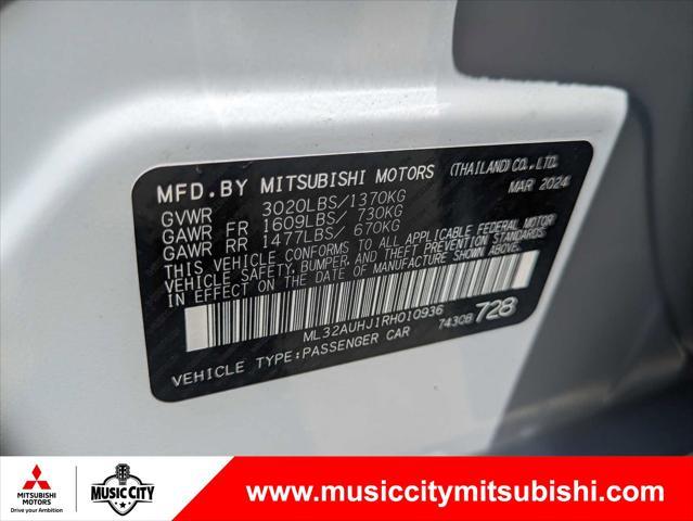 new 2024 Mitsubishi Mirage car, priced at $17,554