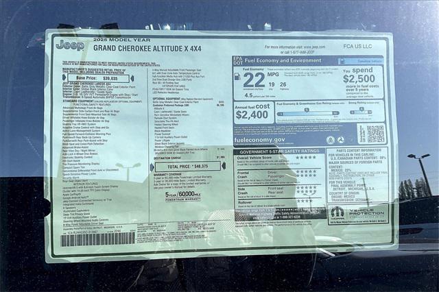 new 2025 Jeep Grand Cherokee car, priced at $47,375