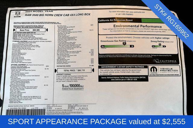 new 2024 Ram 3500 car, priced at $73,000