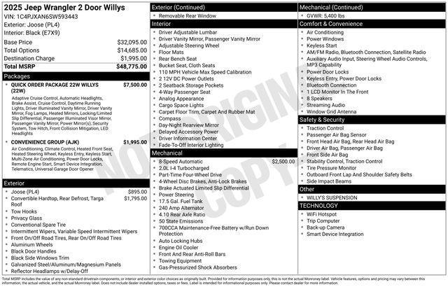 new 2025 Jeep Wrangler car