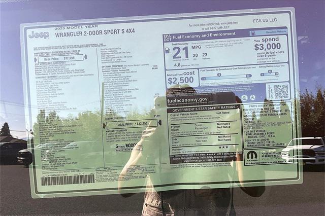 new 2025 Jeep Wrangler car, priced at $38,910