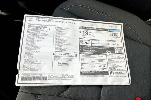 new 2025 Ram 1500 car, priced at $57,010