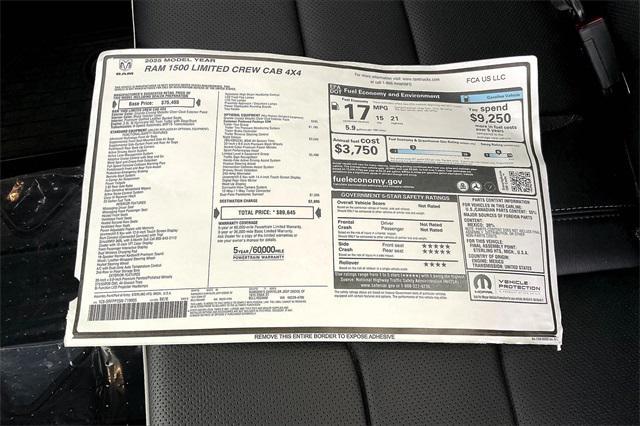new 2025 Ram 1500 car, priced at $79,284