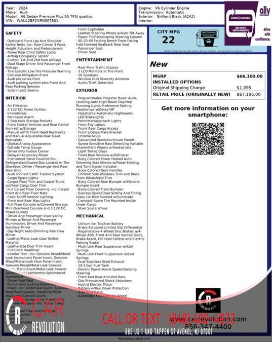 used 2024 Audi A6 car, priced at $31,999